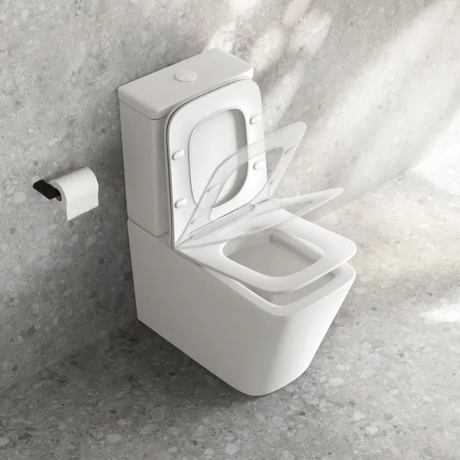 Kent Matt White Quick Release Premium Soft Close Slim Seat