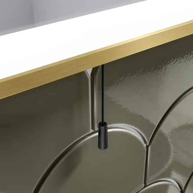 Maya Battery Powered Brushed Brass Arched LED Mirror 750x500mm