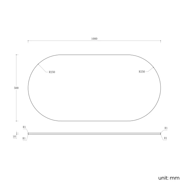 Positano Black Oak Curved Wall Hung Vanity Drawer with Matt White Stone Top 1000mm - Basin Not Included