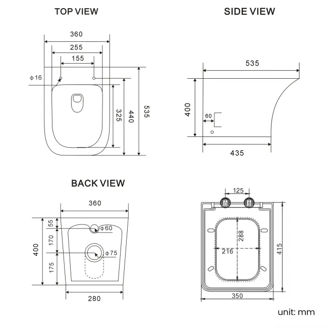Havana Fluted Black Walnut Combination Vanity Basin and Houston Toilet 1100mm - Black Accents - Left Handed