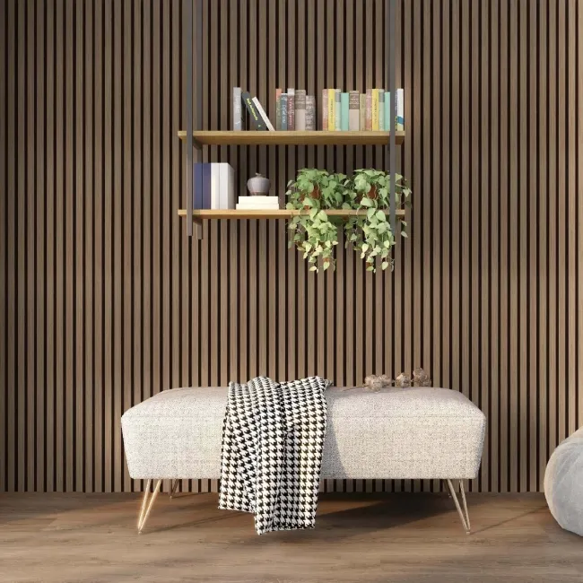Trepanel® Smoked Oak Acoustic Wood Wall Panels
