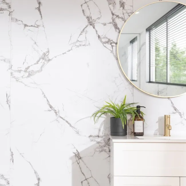 Trepanel Aqua Luxe® Calacatta Marble Effect Satin Embossed SPC XXL Wall Panel