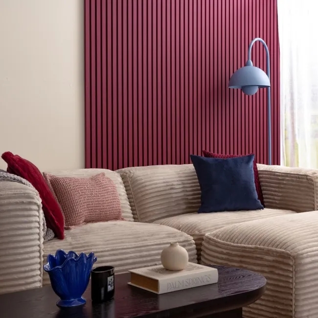 Trepanel® Windsor Wine Red Matt Acoustic Wall Panels
