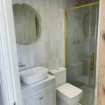 Bermuda Chalk White Vanity with Marble Top & Curved Counter Top Basin 600mm