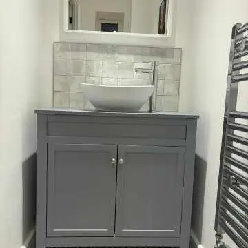 Bermuda Dove Grey Vanity With Oval Counter Top Basin 800mm