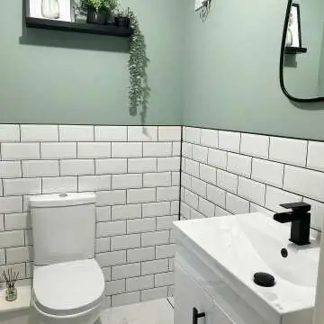 Avon Gloss White Basin Vanity 500mm - Black Accents
