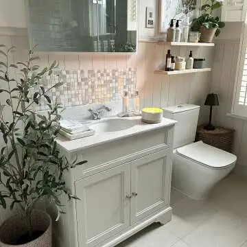 Lucia Chalk White Vanity with Marble Top & Undermount Basin 830mm