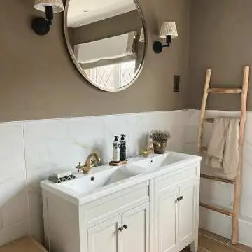 Bermuda Chalk White Double Basin Vanity 1200mm