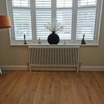 Athens White Triple Column Horizontal Traditional Radiator 600x1415mm