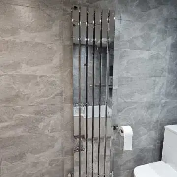 Faro Chrome Single Flat Panel Vertical Radiator 1800x420mm