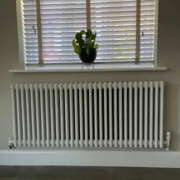 Athens White Triple Column Horizontal Traditional Radiator 600x1415mm