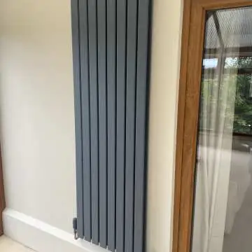 Faro Anthracite Double Flat Panel Vertical Radiator 1800x560mm