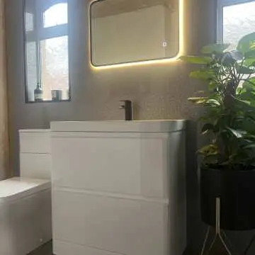 Mila Black Framed Backlit llluminated LED Mirror 700x500mm