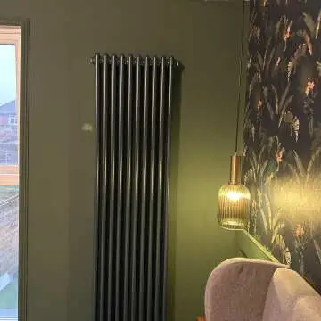 Athens Inky Blue Double Column Vertical Traditional Radiator 1800x470mm