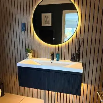 Trepanel® Noir Black Acoustic Wood Wall Panels