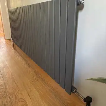 Faro Anthracite Single Flat Panel Horizontal Radiator 600x1820mm