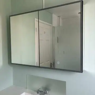 Esme Matt Black Illuminated LED Recessed Mirror Cabinet 700x1000mm