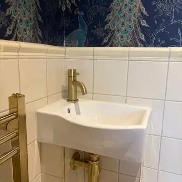 Selma Brushed Brass Cloakroom Basin Mixer Tap