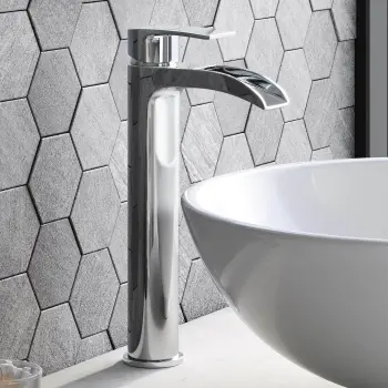Eden Chrome Waterfall High Rise Basin Mixer Tap