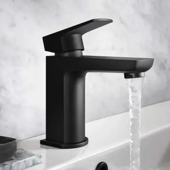 Soar Matt Black Basin Mixer Tap