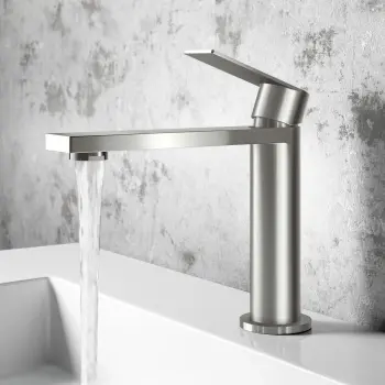 Tees Brushed Stainless Steel Basin Mixer Tap