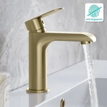 Tay Brushed Brass Basin Mixer Tap
