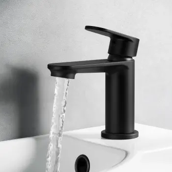 Avill Matt Black Cloakroom Basin Mixer Tap