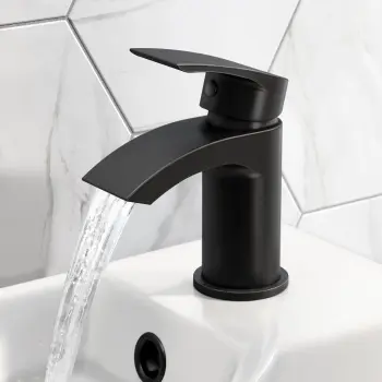 Spey Matt Black Cloakroom Basin Mixer Tap