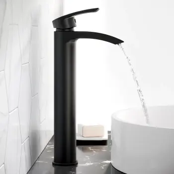 Spey Matt Black High Rise Basin Mixer Tap