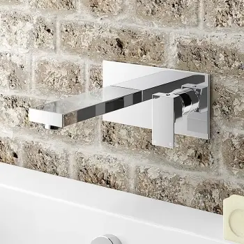 Lea Chrome Wall Mounted Bath Filler