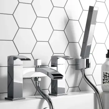 Welland Chrome Bath Filler & Handheld Shower