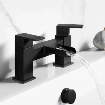 Avon Matt Black Waterfall Bath Filler