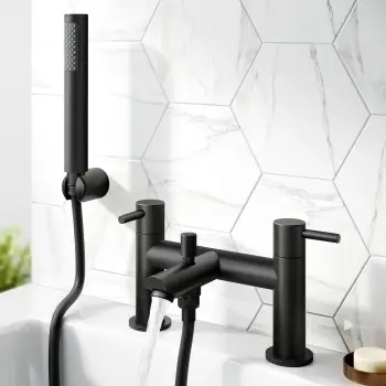 Wye Matt Black Bath Filler & Handheld Shower