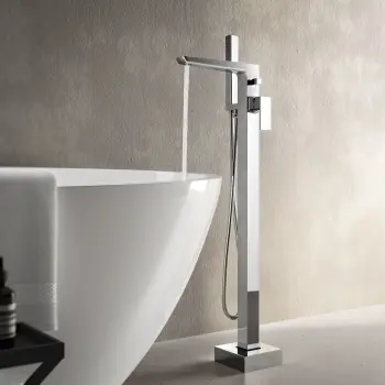 Ribble Chrome Freestanding Bath Shower Mixer Tap