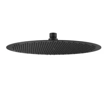 400mm Matt Black Round Stainless Steel Slim Shower Head
