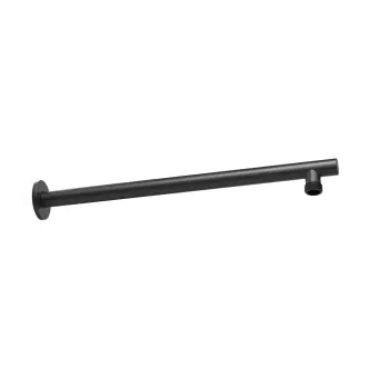 400mm Matt Black Round Wall Mounted Shower Arm