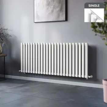 Marbella White Single Oval Panel Radiator 600x1440mm