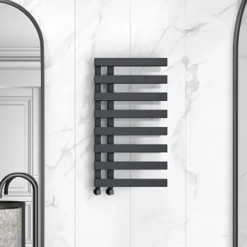 Palermo Anthracite Designer Heated Towel Rail 800x450mm