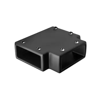 Munich Matt Black Grid Wet Room Glass Enclosure Connector