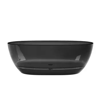 Soho 1700mm Transparent Black Freestanding Bath