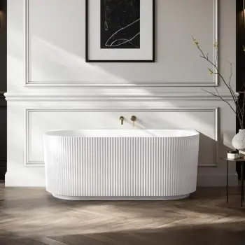 Barnet 1500mm Fluted Back To Wall Bath