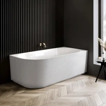 Barnet 1700mm Fluted Curved Corner Bath - Right Handed