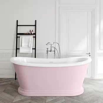 Mayfair 1700mm Cashmere Pink Freestanding Roll Top Slipper Bath