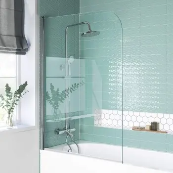 Geneva Easy Clean 6mm Bath Screen - 800mm