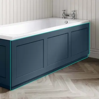 Traditional Navy Blue Wooden Bath Front Panel 1700mm