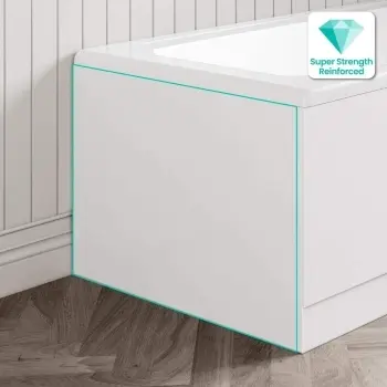750 Super Strength Reinforced Acrylic Straight Bath End Panel