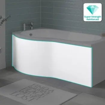 1500 Super Strength Reinforced Acrylic P Shaped Bath Front Panel