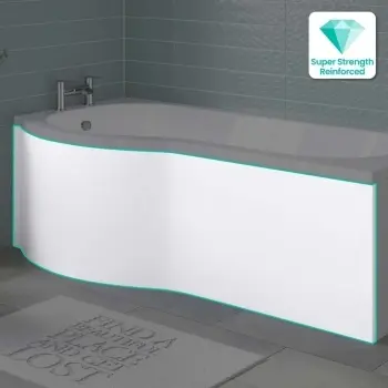 1700 Super Strength Reinforced Acrylic P Shaped Bath Front Panel
