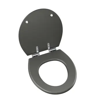 Hudson Traditional Graphite Grey Wooden Soft Close Toilet Seat