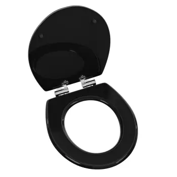 Alma Traditional Gloss Black Wooden Soft Close Seat